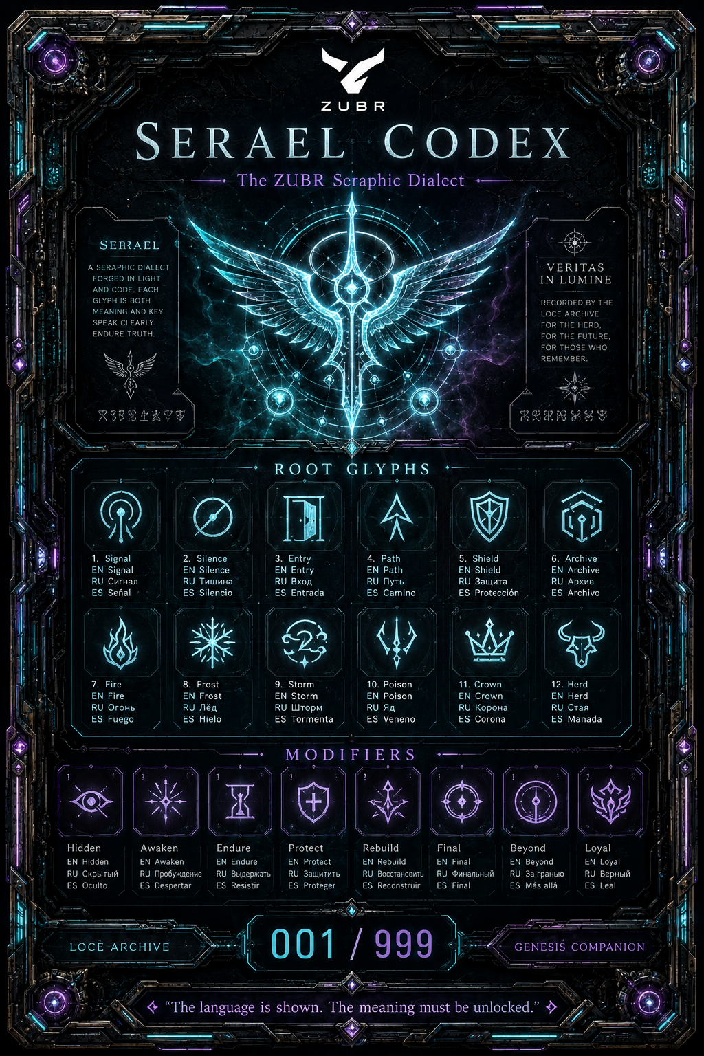SERAEL Codex poster